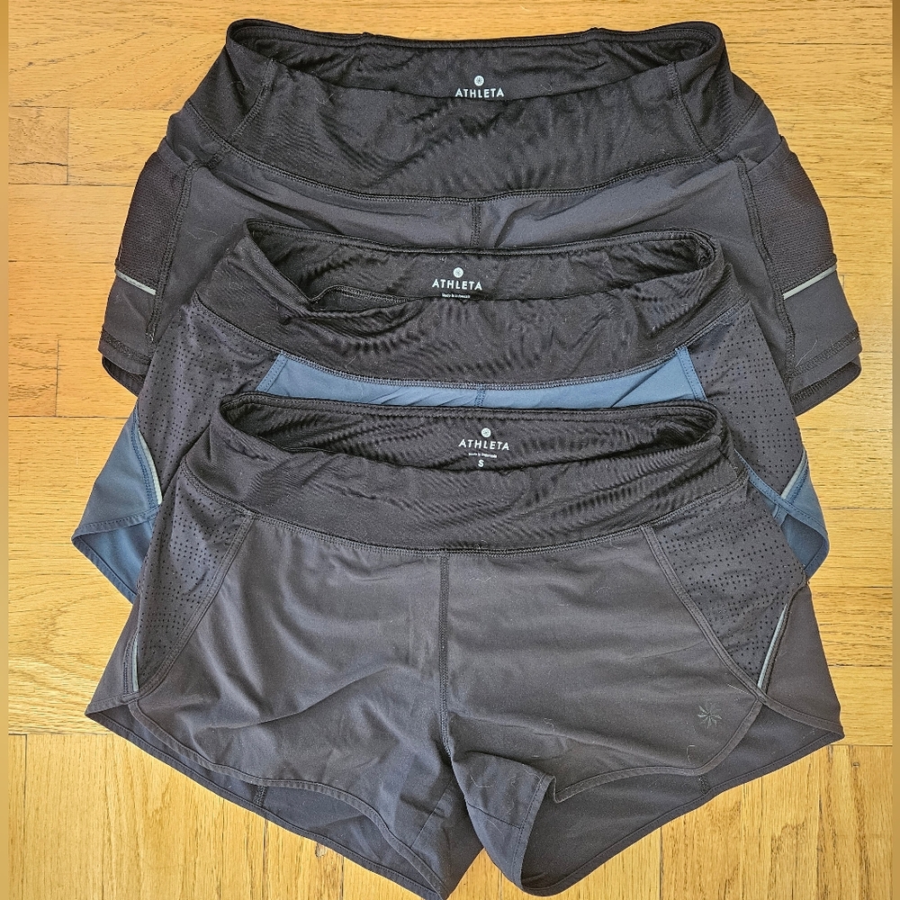 BUNDLE! Womens Athleta Performance Running Shorts~Small~Ready Set Go~ Pockets!